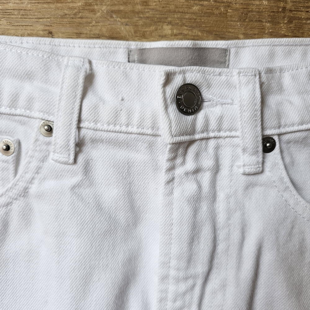 Everlane White Denim A Line Skirt 100 cotton - Picture 9 of 11